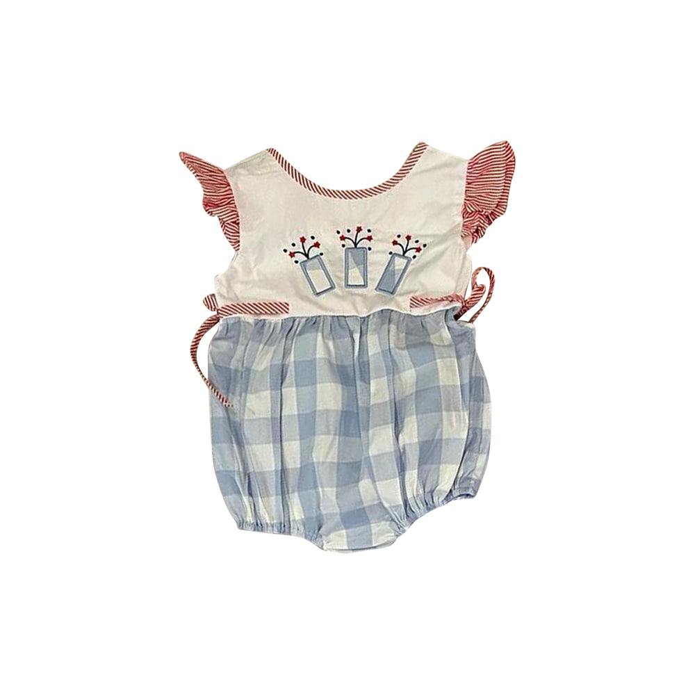 Toddle girls July 4th firework romper preorder