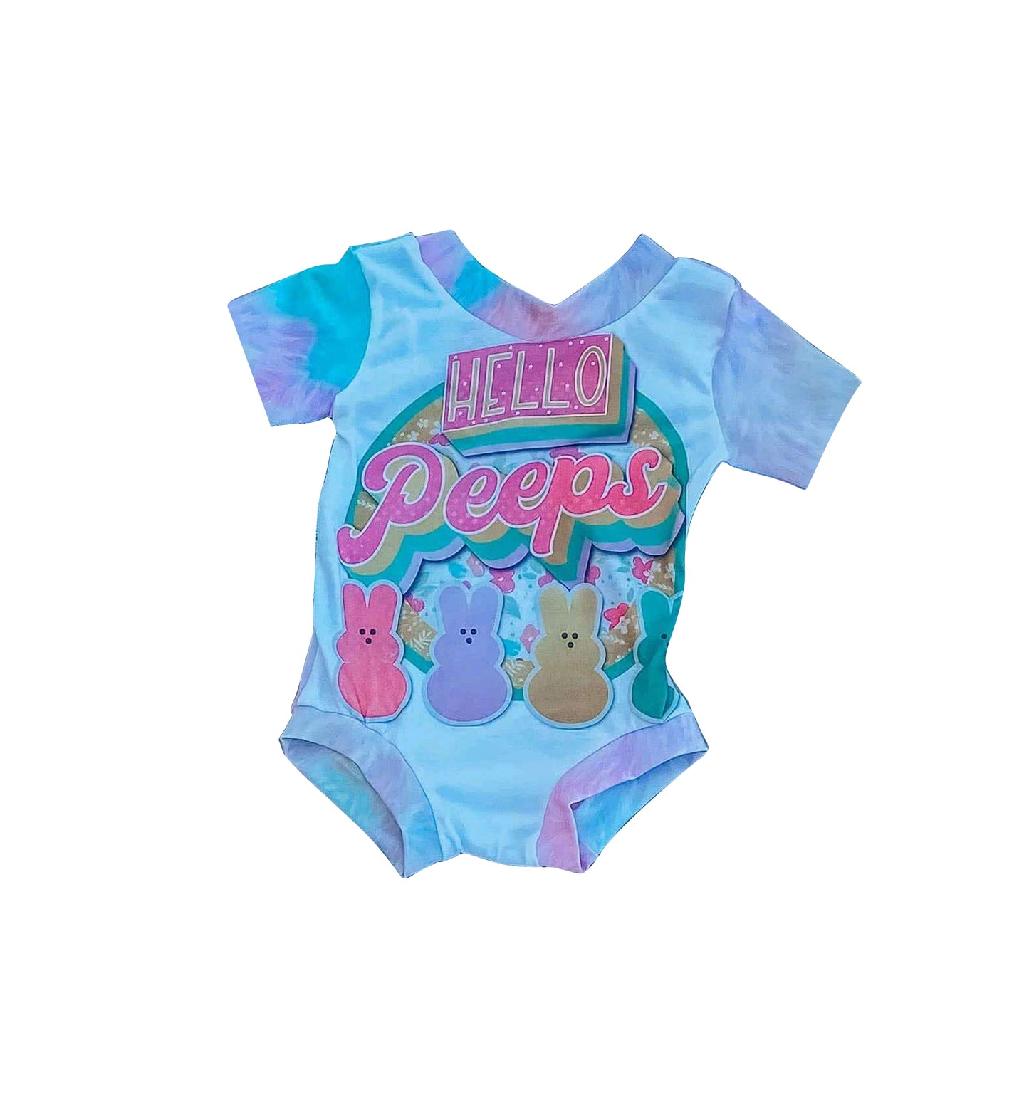 Toddle baby girl hello peeps summer romper preorder