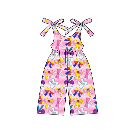 baby girls colorful bow design summer jumpsuit preorder