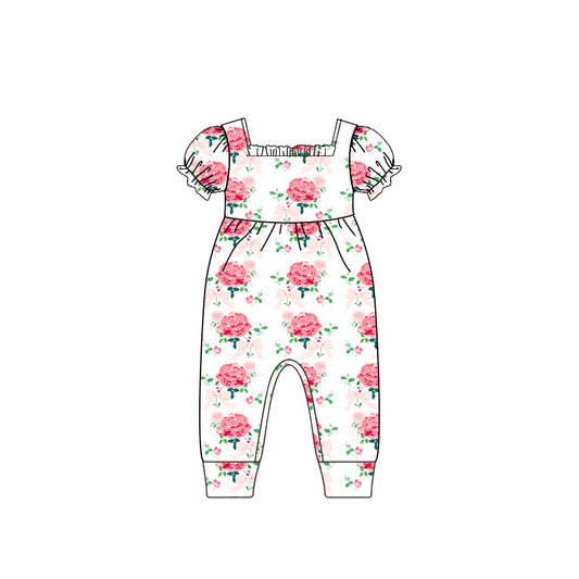 Baby girl floral print boutique romper preorder