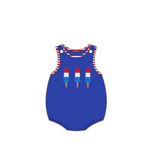 Baby boy July 4th popsicle summer romper preorder