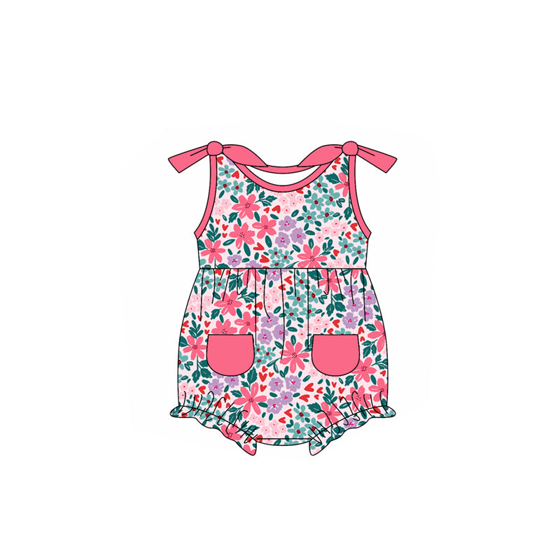 Toddle baby girls flower print summer romper preorder