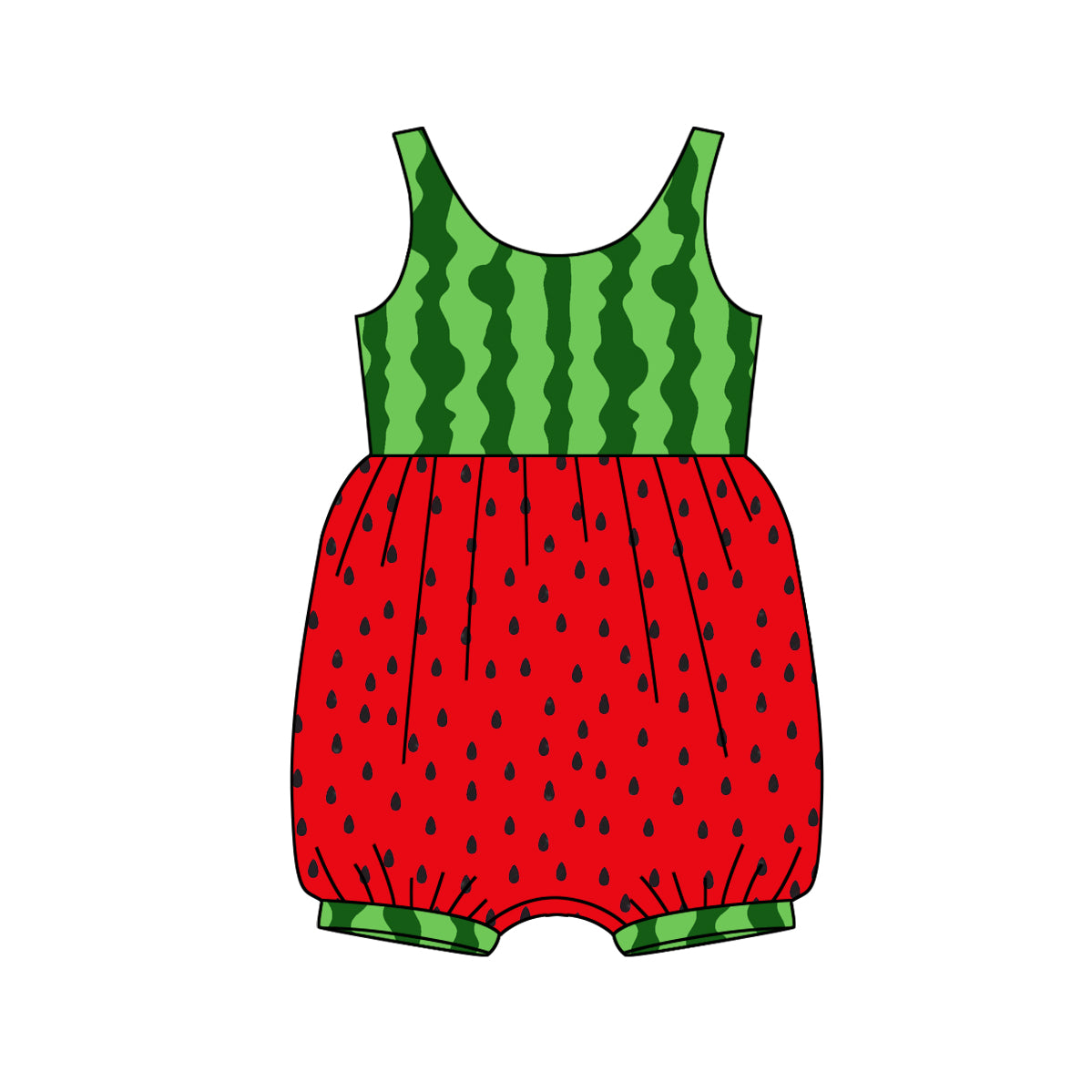 Toddle baby girl watermelon summer romper preorder