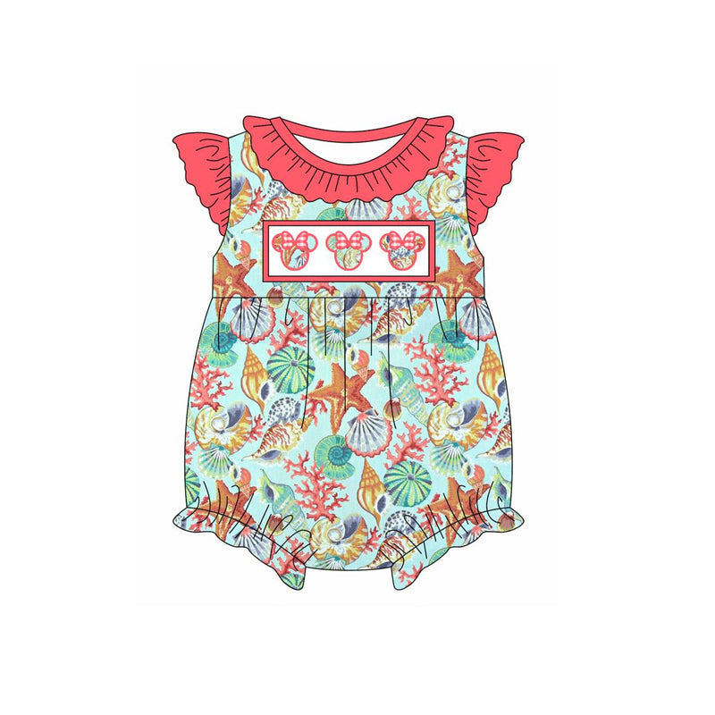 Toddle baby girls cartoon mouse star fish romper preorder
