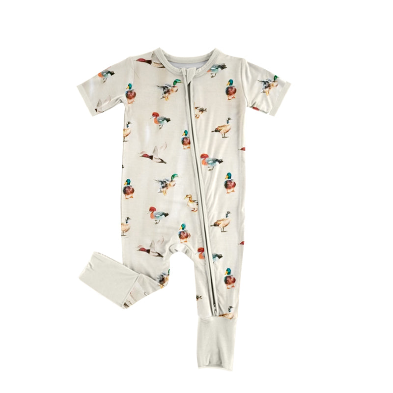 Toddle baby boy short sleeve mallard duck romper preorder
