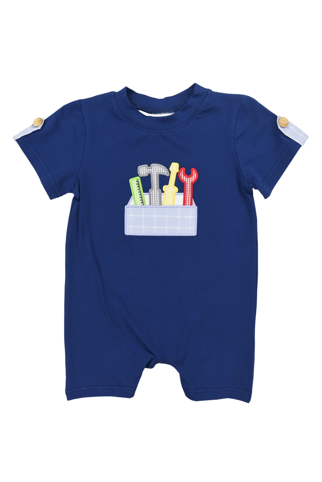 Infant baby boy tool design summer romper preorder