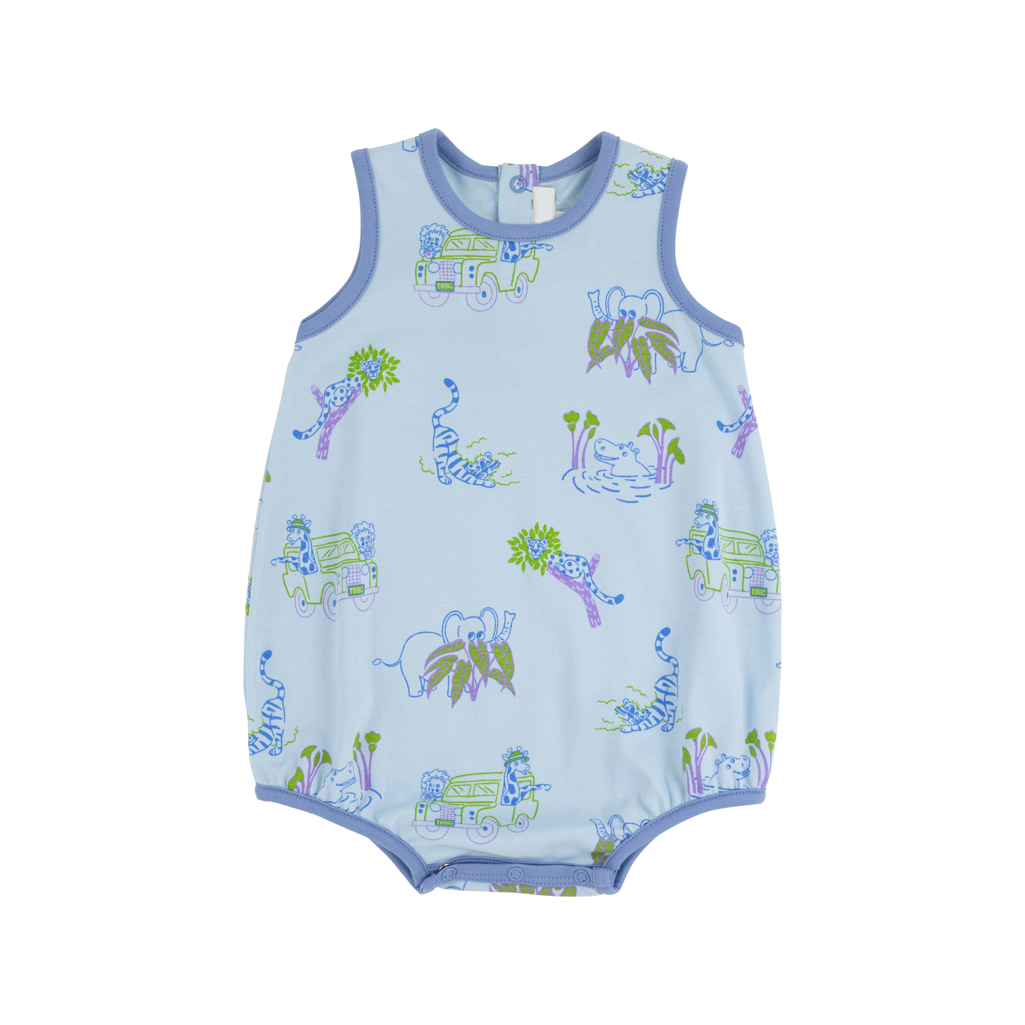 Baby boy tiger elephant animal romper preorder