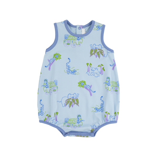 Baby boy tiger elephant animal romper preorder