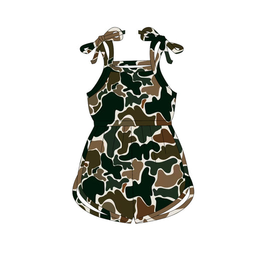 Baby girls brown camo romper jumpsuit preorder