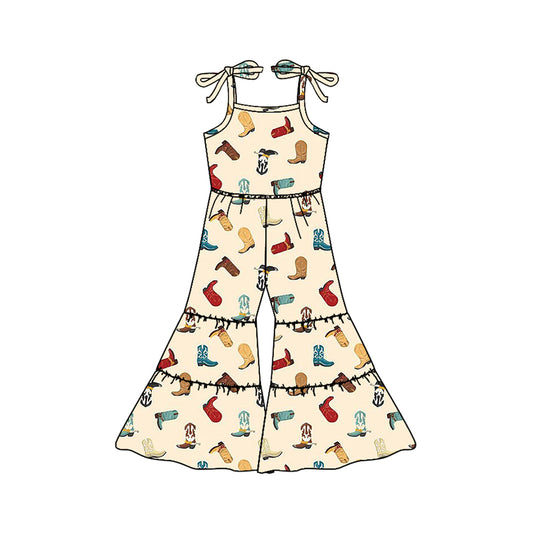 Cowgirl western boots wide leg jumpsuit preorder
