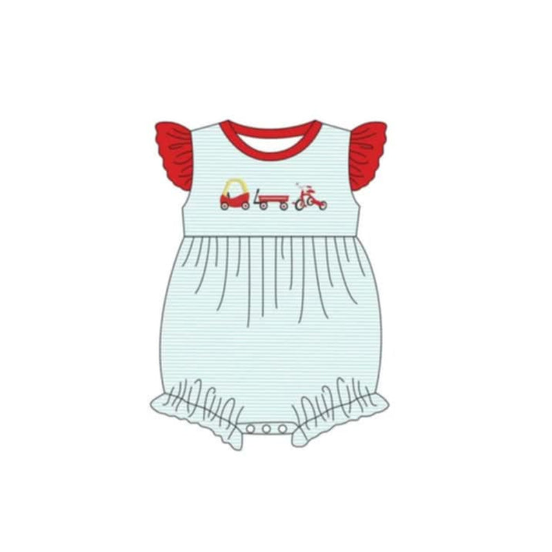 Toddle baby girls car design summer romper preorder