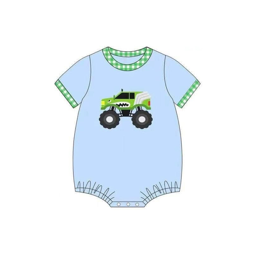 Toddle baby boy car design summer romper preorder