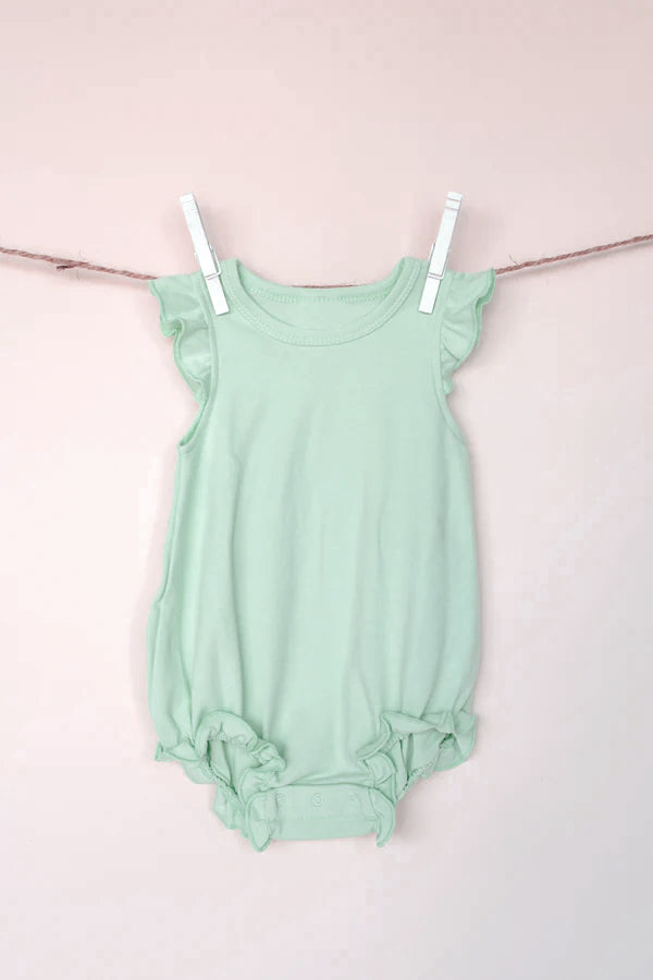 Toddle girl light green summer romper preorder
