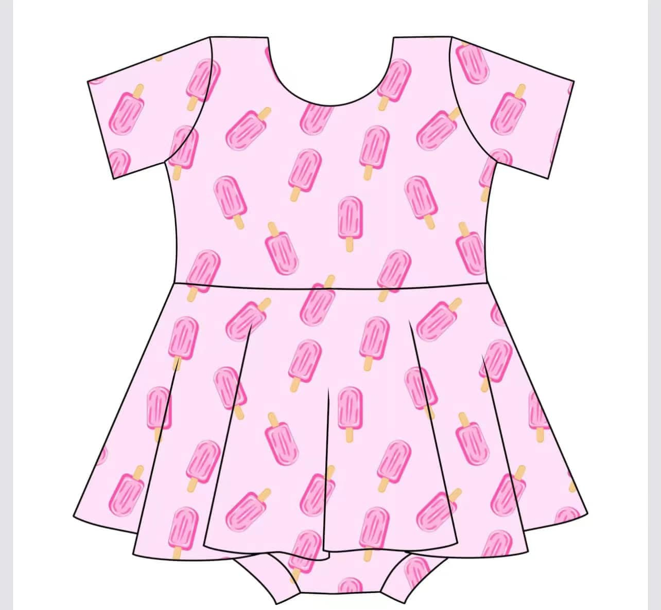 Toddle girl popsicle summer romper preorder