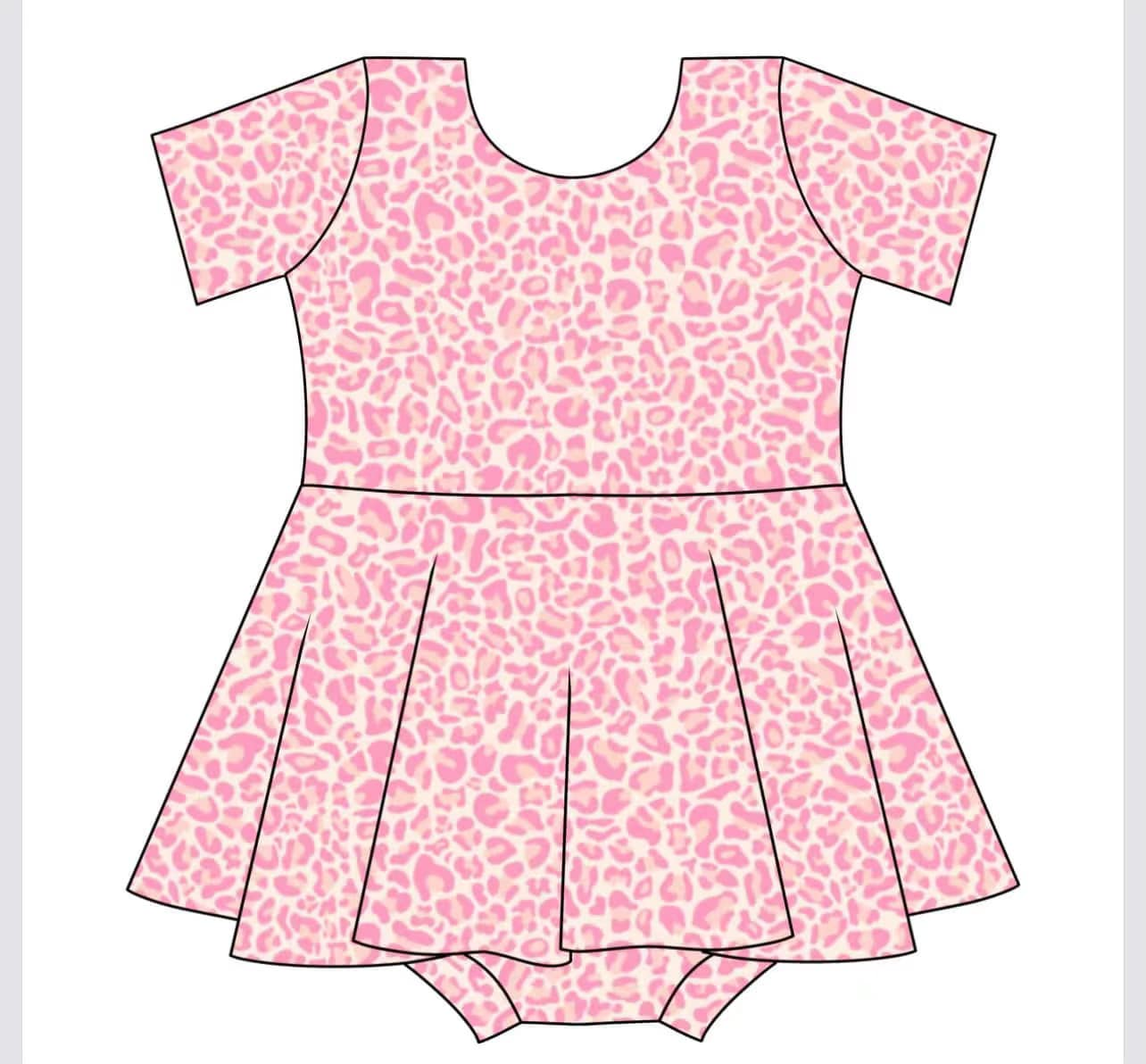 Toddle girl leopard summer romper preorder