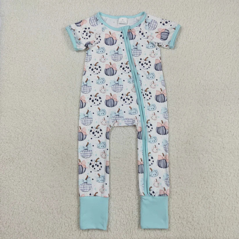 Halloween pumpkin long sleeve top matching pants girls outfit