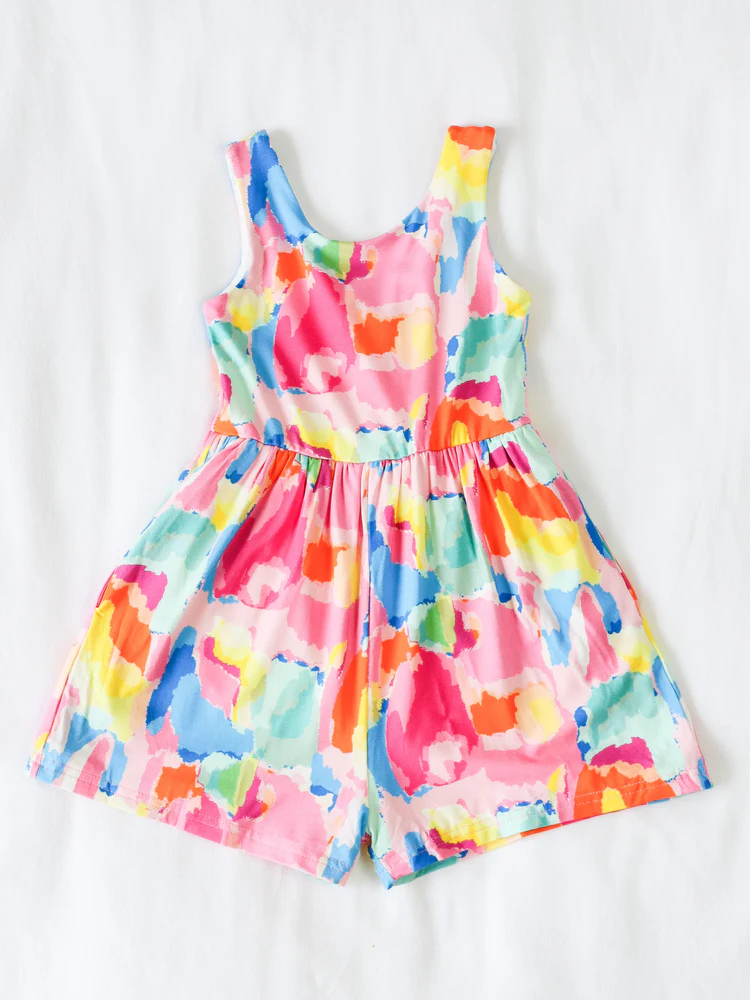 Toddle girls tie dye summer romper preorder