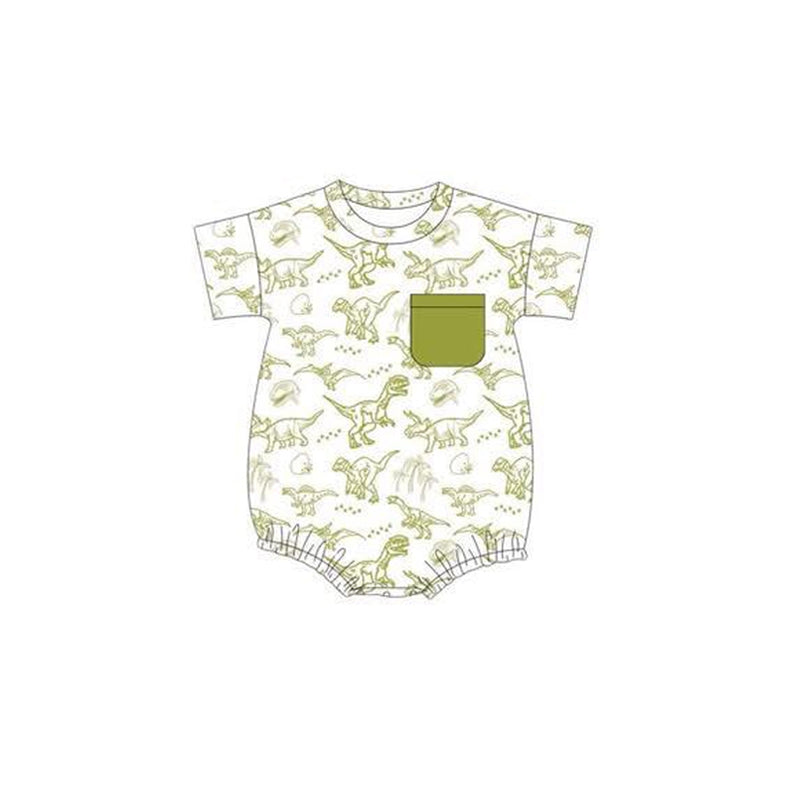 Toddle boy dinosaur romper preorder