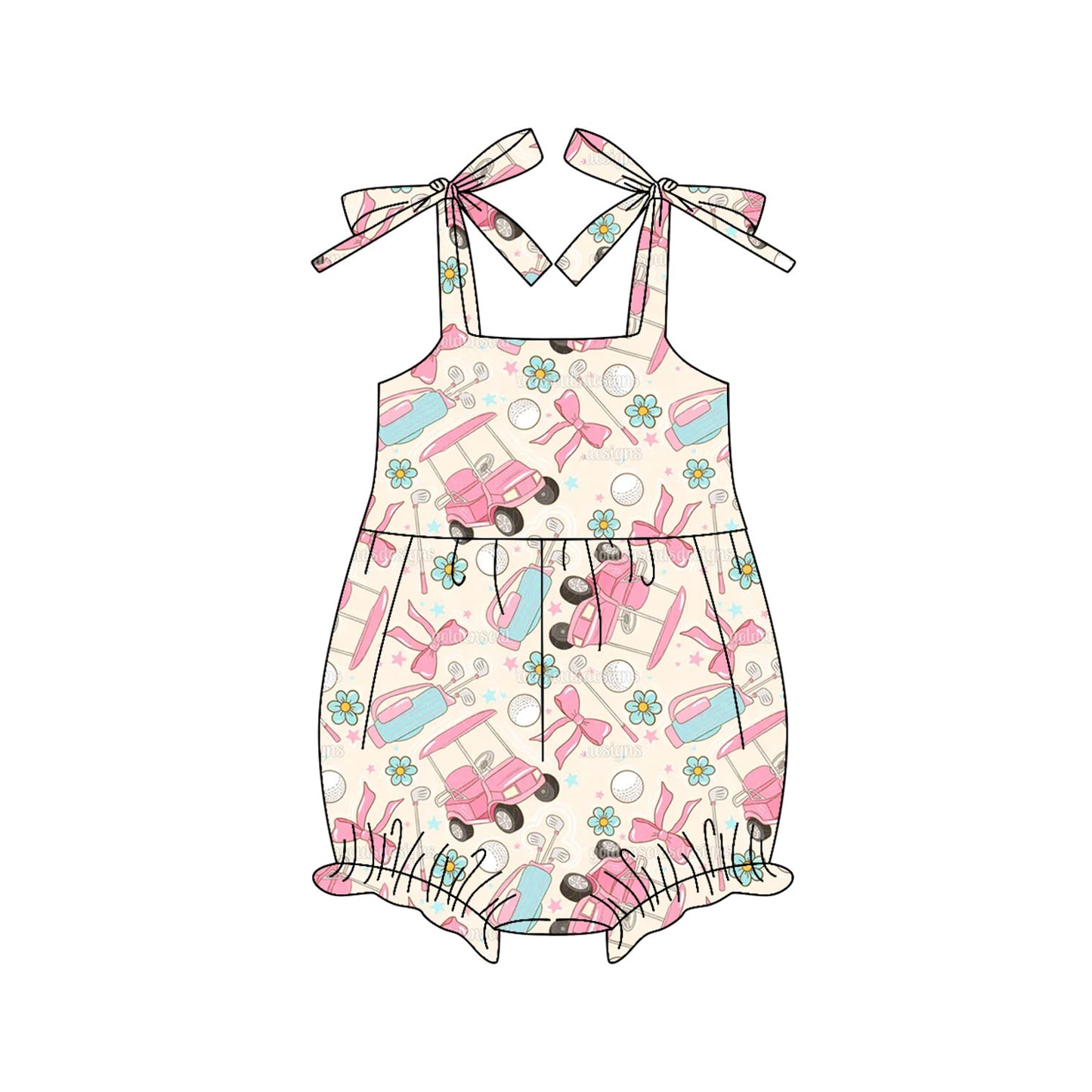 Toddle girls golf design summer romper preorder