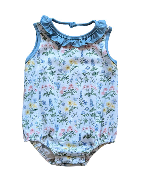 Toddle girls pink yellow flowers romper preorder