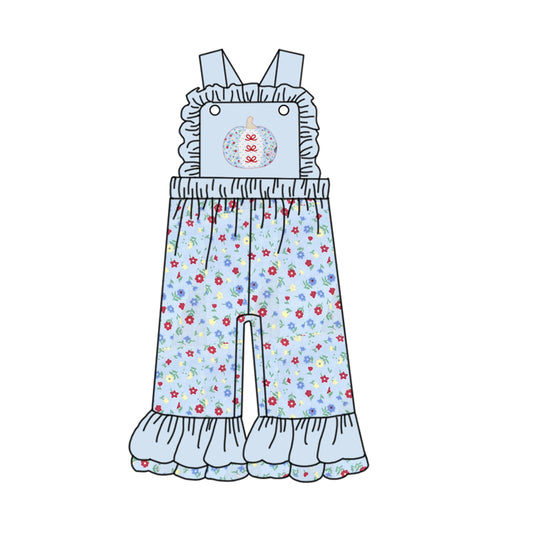 Toddle girls floral pumpkins design jumpsuit preorder