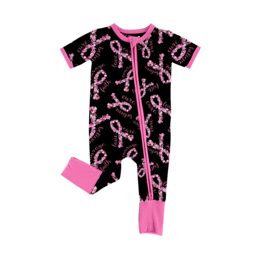 Floral bow toddle baby short sleeve romper preorder