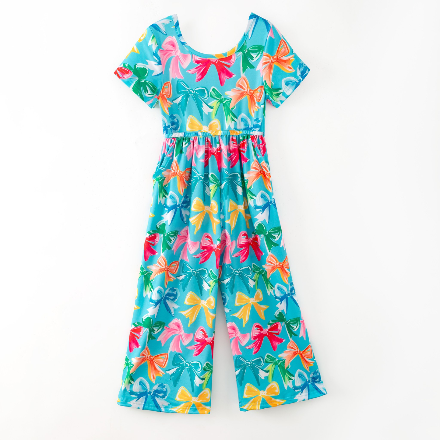 Toddle girls colorful bow design jumpsuit preorder