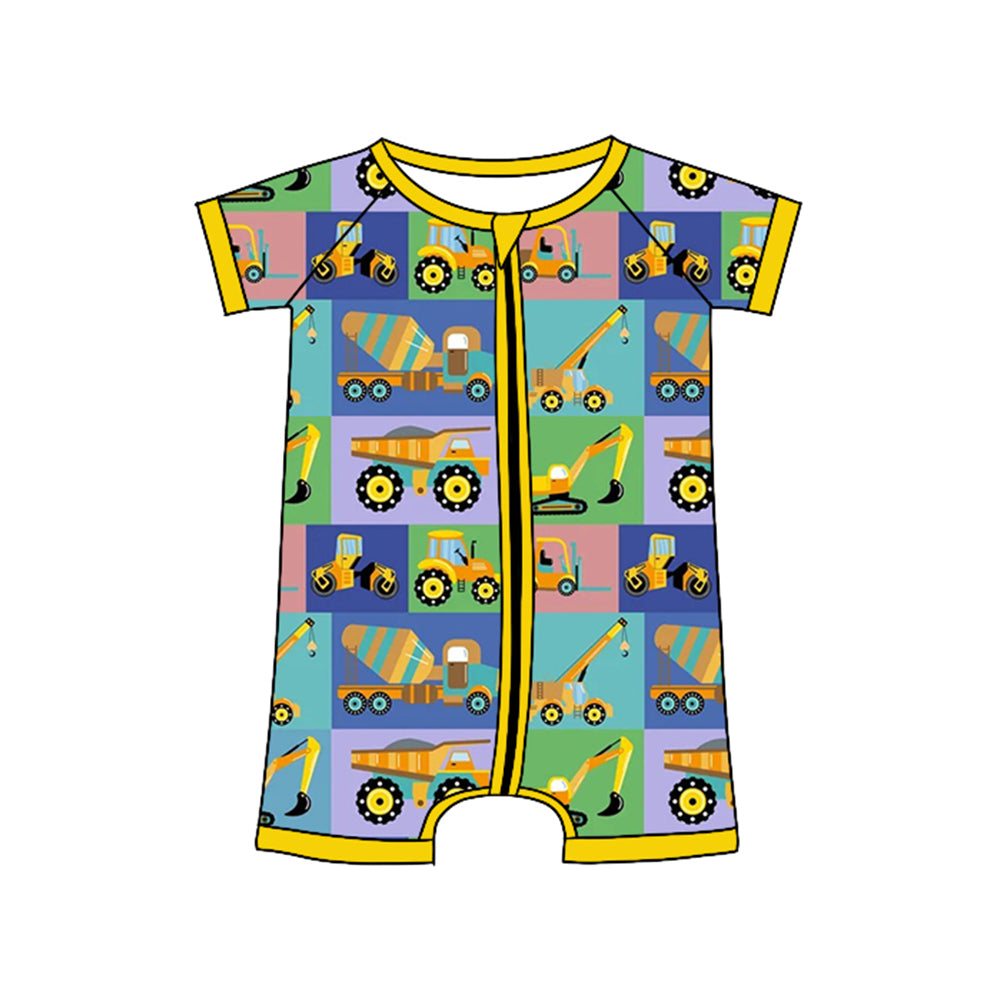 Toddle boys construction romper preorder