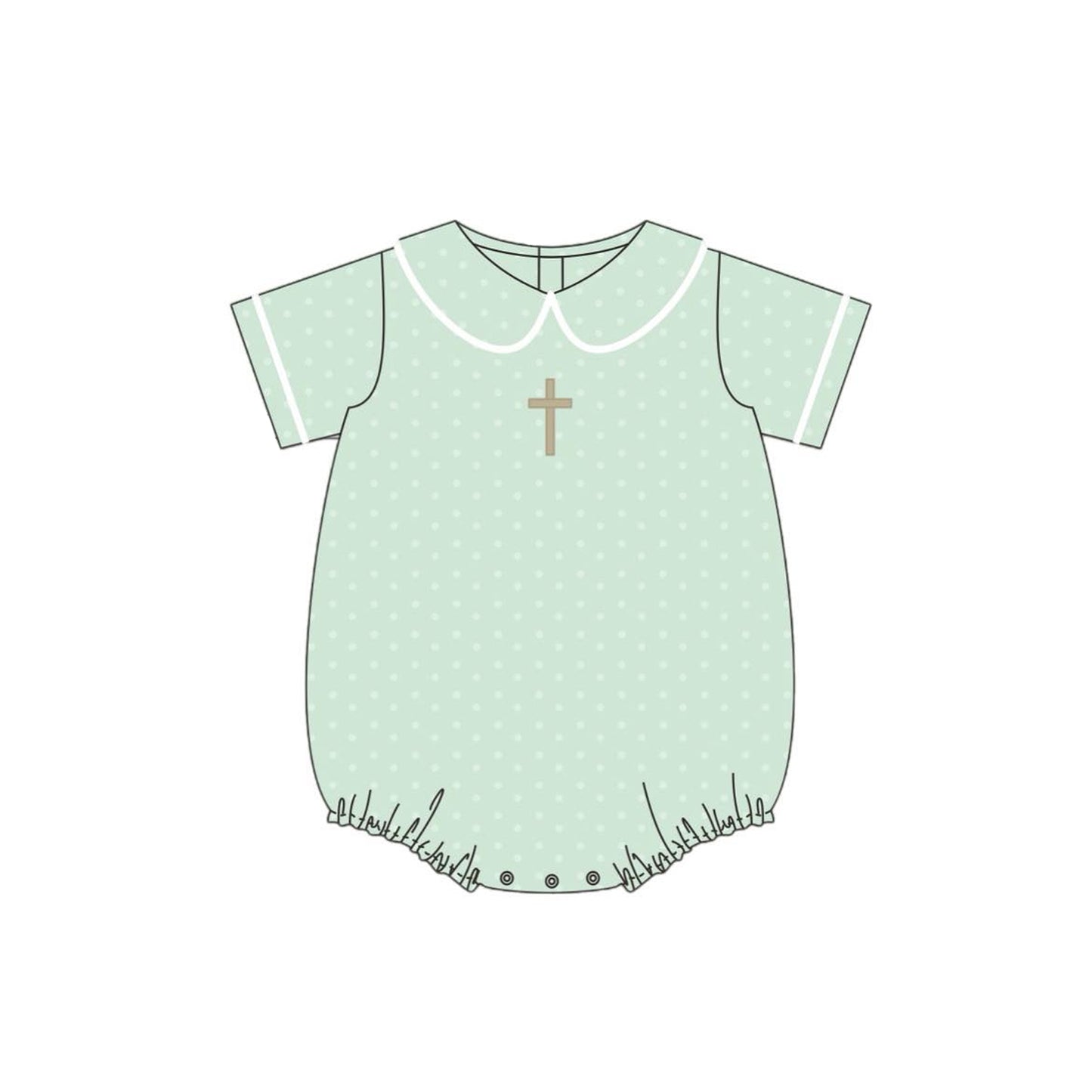 Toddle boys Easter cross short sleeve romper preorder