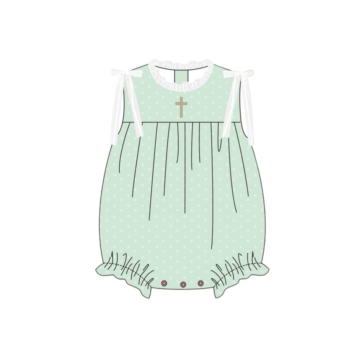 Toddle girls Easter cross short sleeve romper preorder