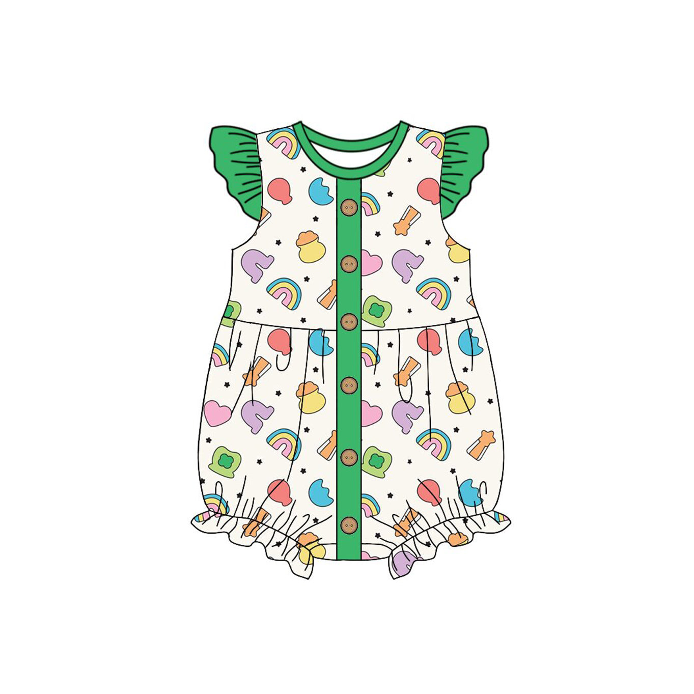Toddle girls Saint Patrick's Day romper preorder