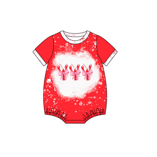 Crawfish design baby girls short sleeve romper preorder