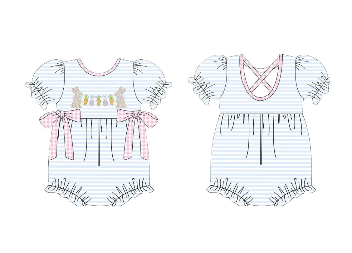 Toddle baby girl easter bunny romper preorder