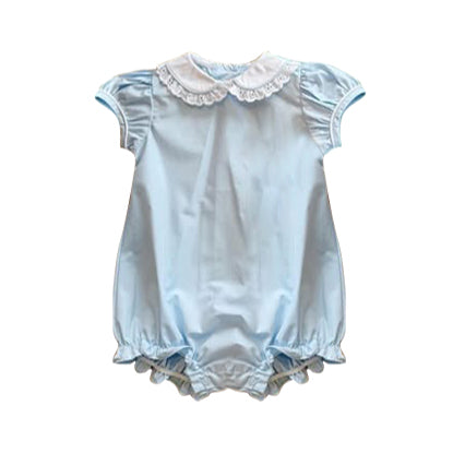Toddle baby girl short sleeve blue romper preorder