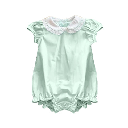 Toddle baby girl short sleeve lime green romper preorder