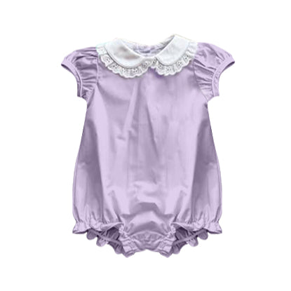 Toddle baby girl short sleeve lavender romper preorder