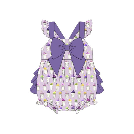 Hot sale baby girl purple romper preorder