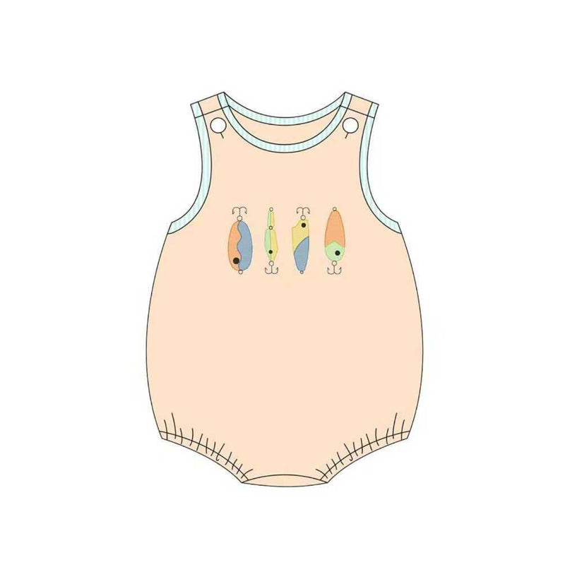 Fishing design baby boy romper preorder
