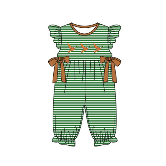 Baby girl mallard duck print summer romper preorder