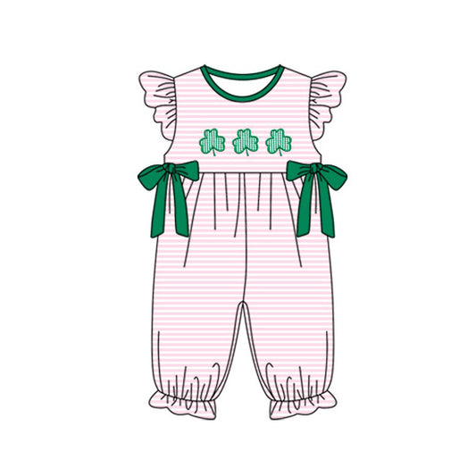 Baby girl Saint Patrick's Day holiday romper preorder