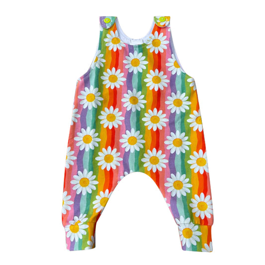 Baby girl sunfloiwers print summer romper preorder
