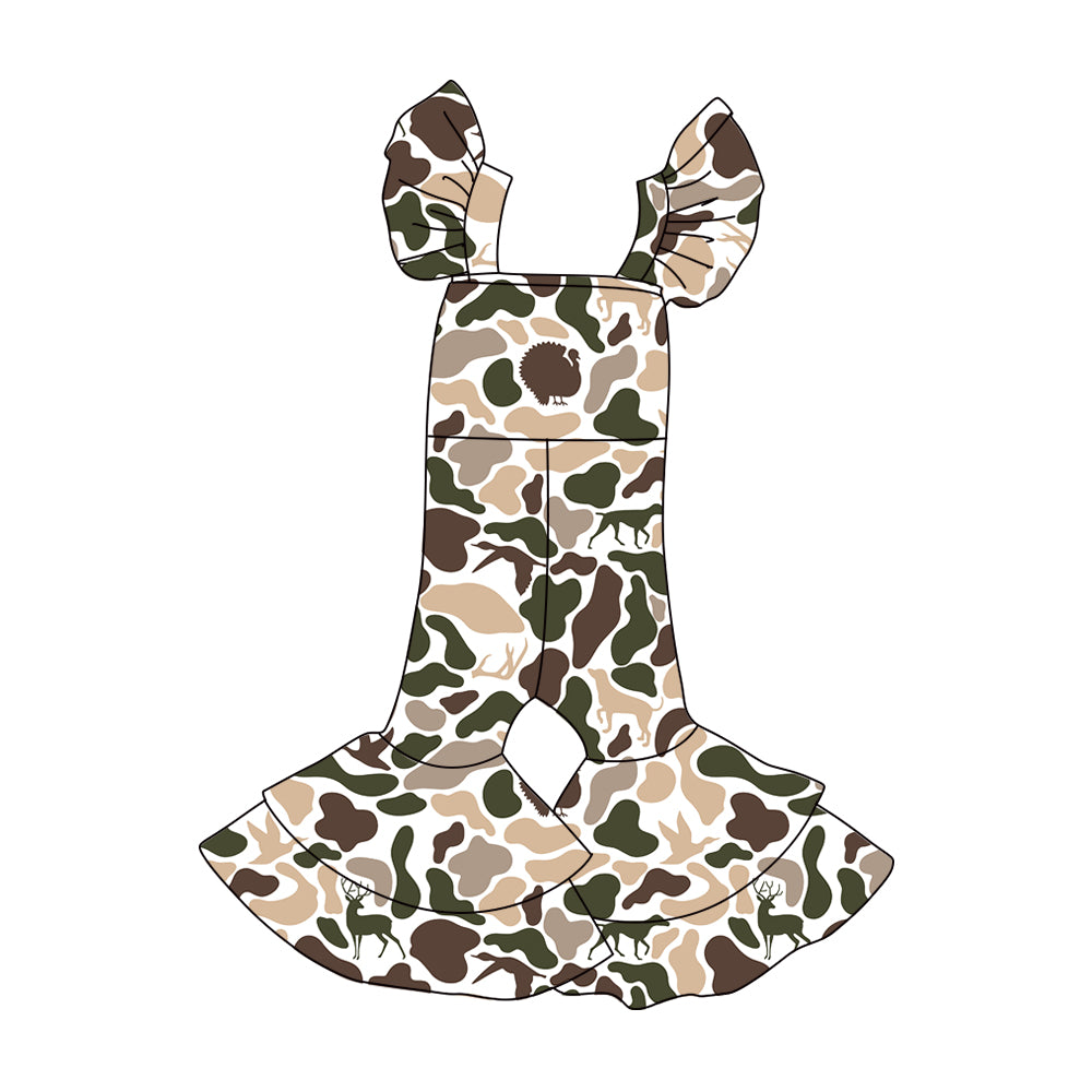 Toddle girls deer duck camo jumpsuit preorder
