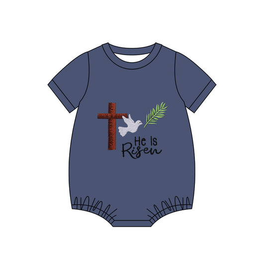 Easter cross print baby summer  romper preorder