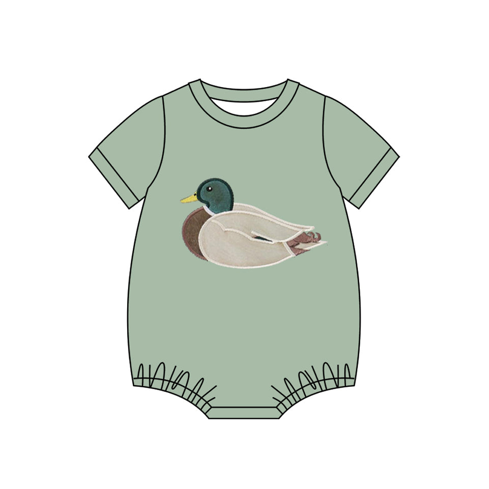 Mallard duck baby boy summer  romper preorder