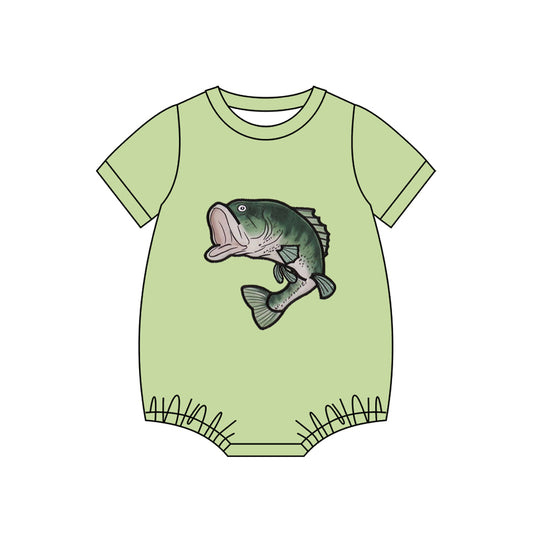 Fishing print baby boy summer  romper preorder