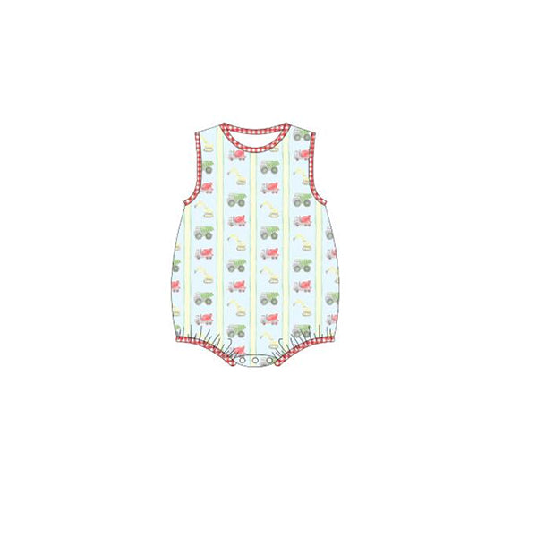 Toddle baby boy construction design romper preorder