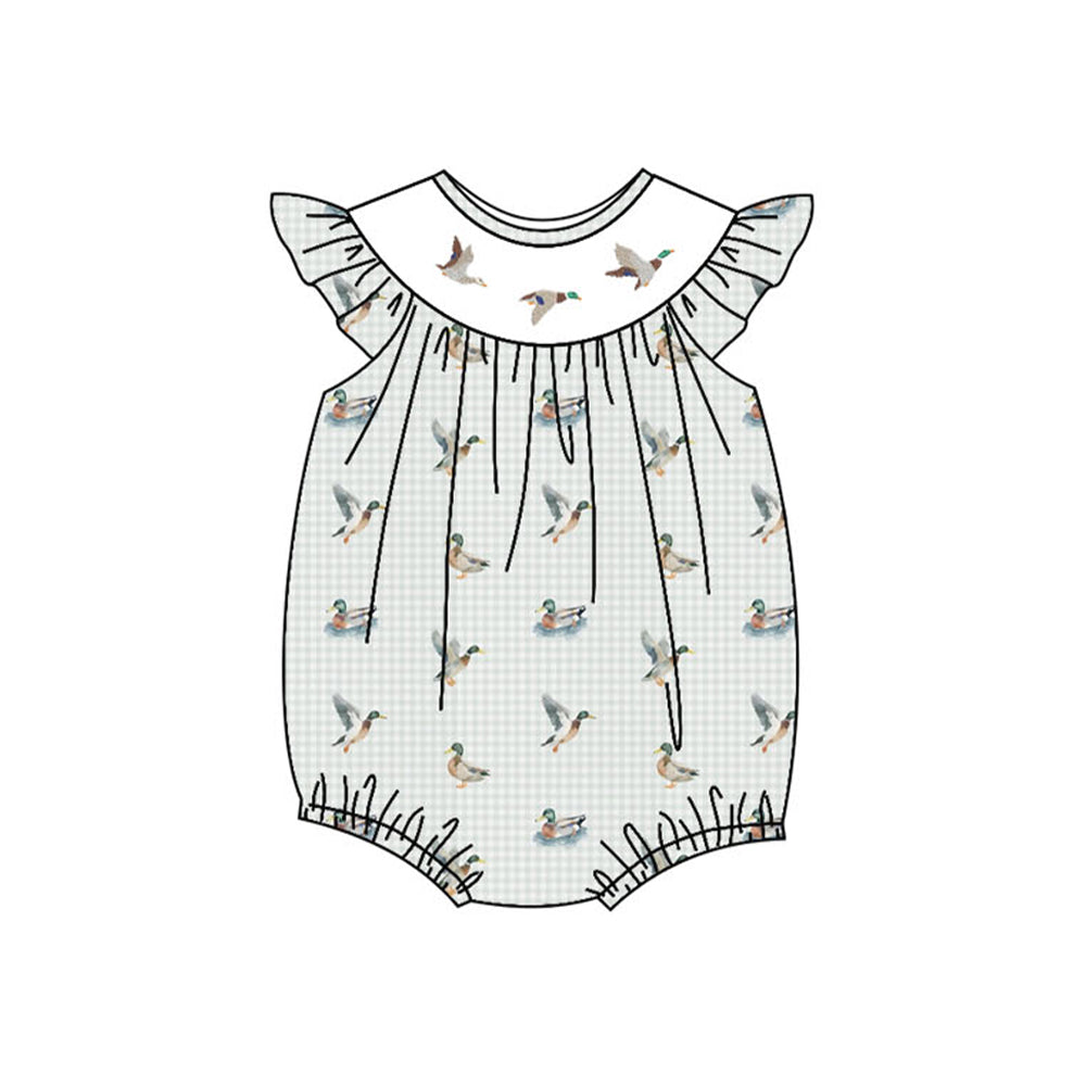 Toddle baby girl mallard duck design romper preorder