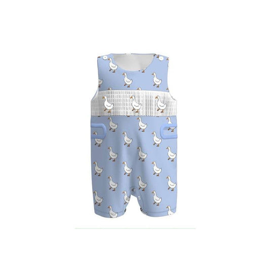 Goose print toddle baby boy summer romper preorder