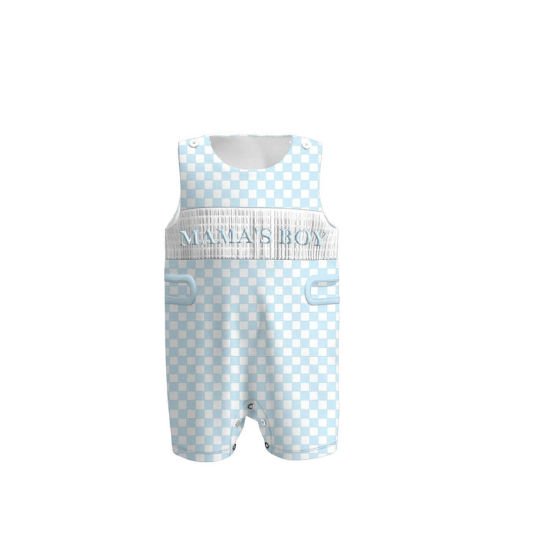 Mamas boy toddle summer romper preorder