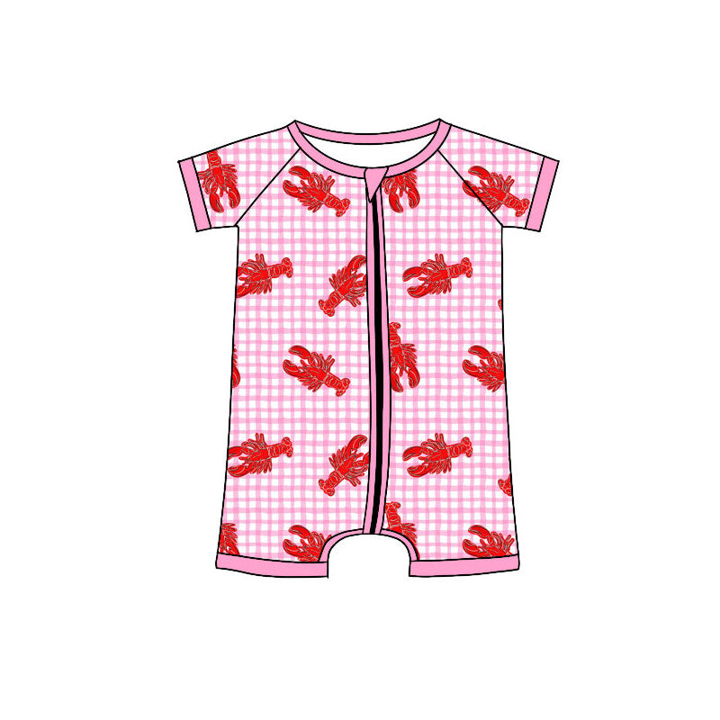 Toddle baby girls summer crawfish romper preorder